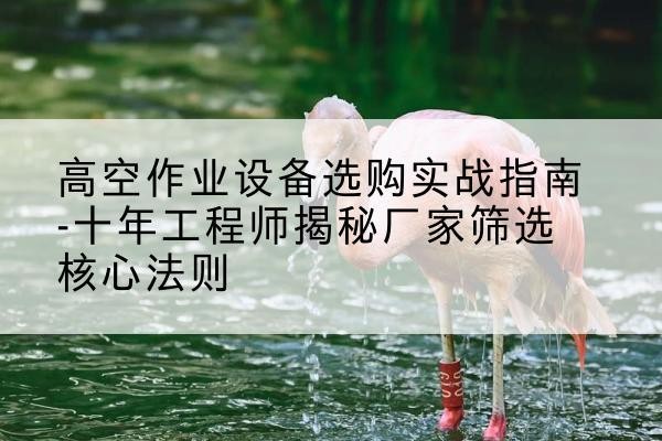 阿勒泰剪叉式升降机厂家-高空作业设备选购实战指南-十年工程师揭秘厂家筛选核心法则