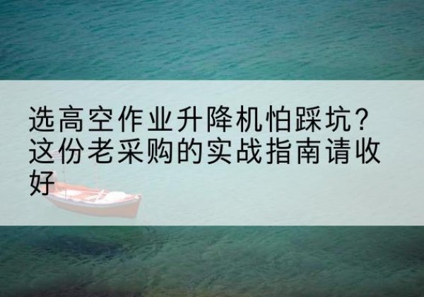 阿勒泰高空作业升降机厂家推荐-选高空作业升降机怕踩坑？这份老采购的实战指南请收好